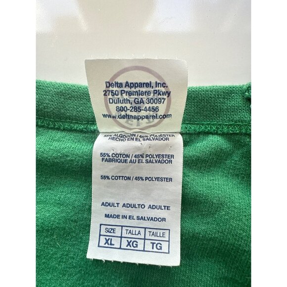 Delta Fleece Y2K Adult XL Daffy Duck Graphic Sweatshirt Green - Picture 5 of 5